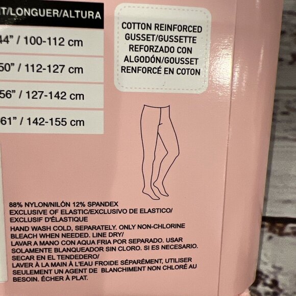 2 Girls Moret Kids Footed Tights Size S Small (6/7) 1 Pink 1 Black NEW - Picture 6 of 6